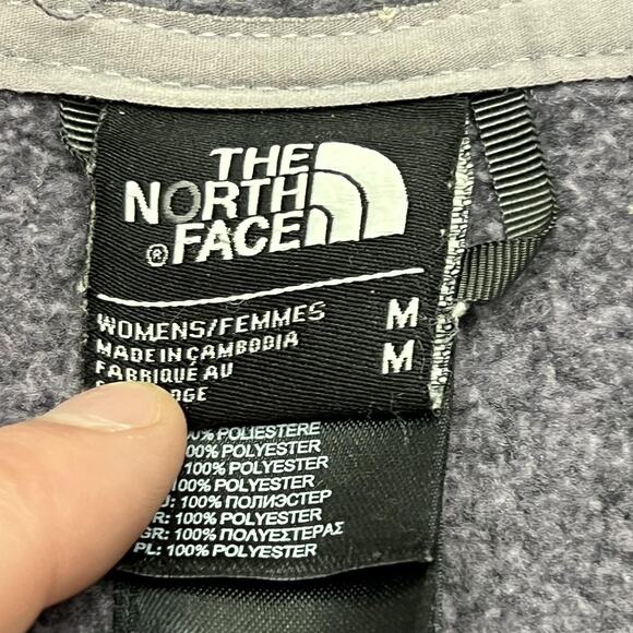 The North Face Hoodie Womens Medium Knit Fleece Zip Pockets Outdoor Pullover - Picture 8 of 12